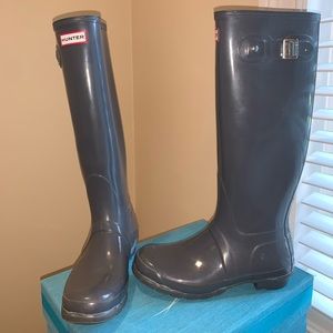 Grey Tall Hunter boots